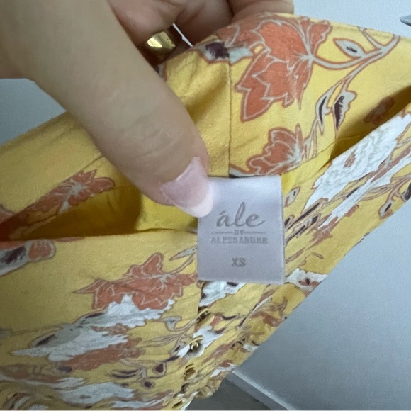 Revolve ale by Alessandra yellow ruffle floral skirt - Picture 5 of 7